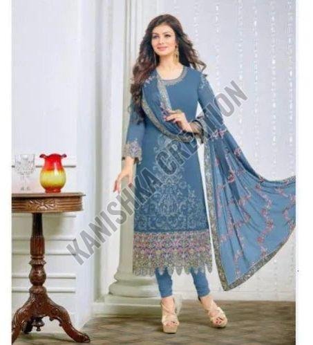 Ladies Chiffon A Line Churidar Suit