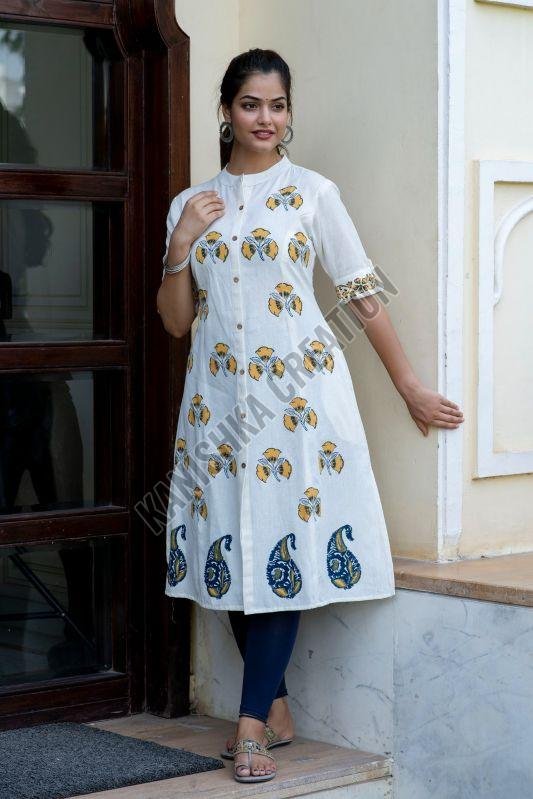 Ladies Hand Printed Cotton Kurti