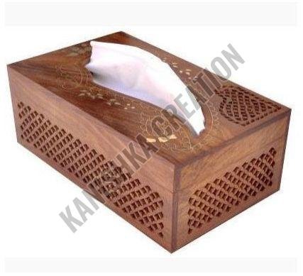 Rectangular Wooden Tissue Box