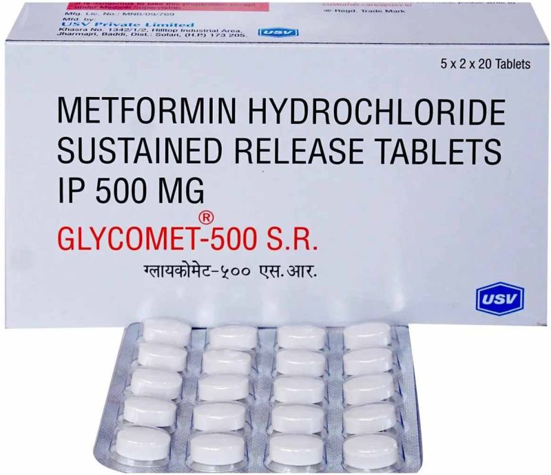 Glycomet 500 SR Metformin Hydrochloride Sustained Release Tablet