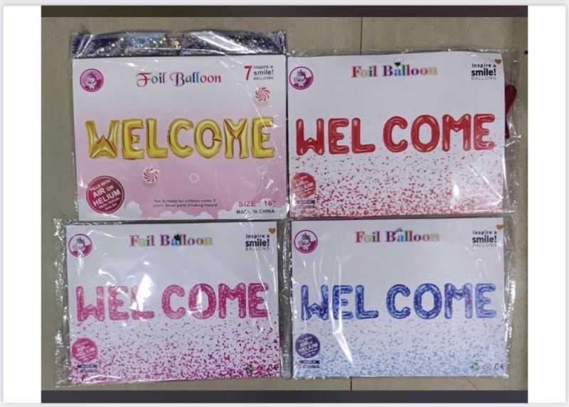 Multicolor Welcome Foil Balloon