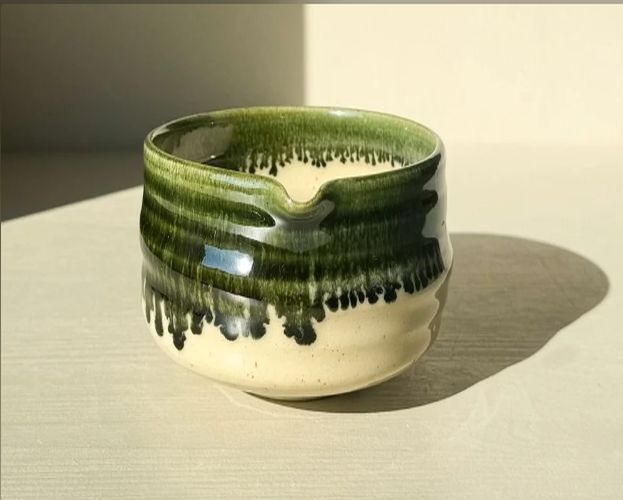 Green Ceramic Matcha Bowl