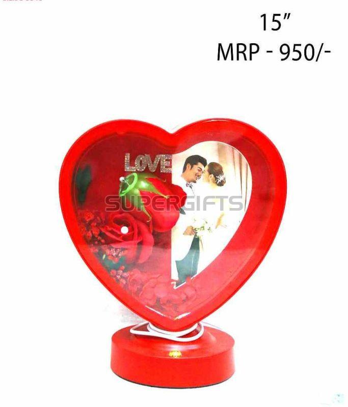 15 Inch Heart Shape LED Light Photo Frame