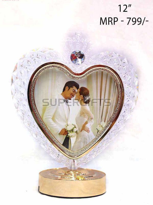 Heart Shape Golden LED Photo Frame