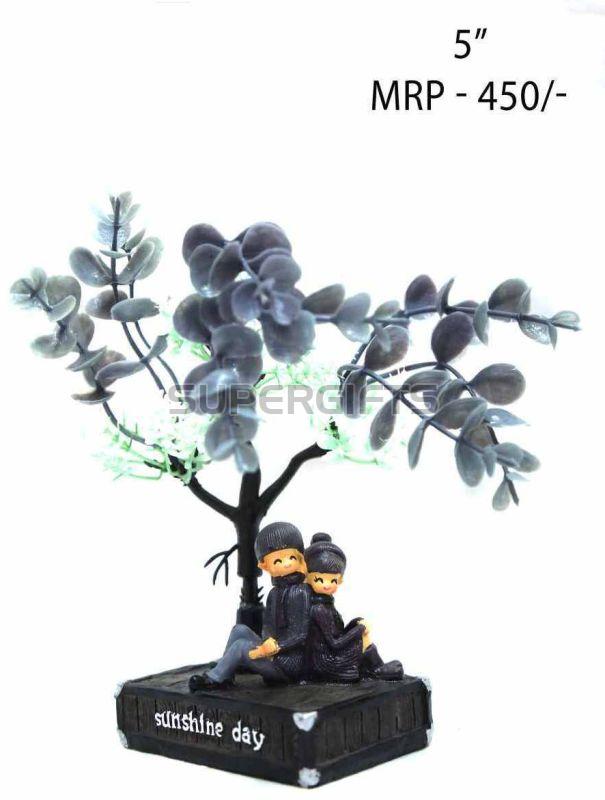Polyresin Multicolor Tree Couple Statue