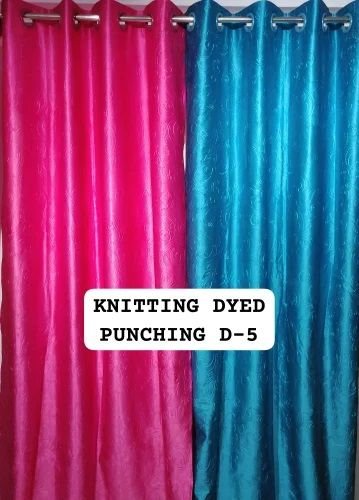 Knitting Dyed Punching Readymade Curtain