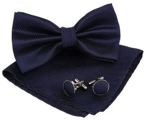 Microfiber Jacquard Bow Tie Set