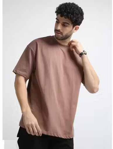 Brown Premum French Terry Cotton Men Oversized T Shirt