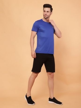 Mens Polyester Sports Gym T Shirt