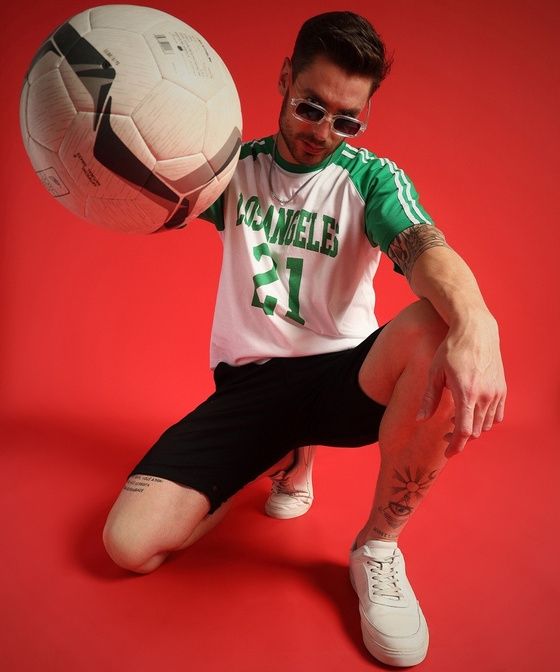 poly cotton screen printed oversize t shirt