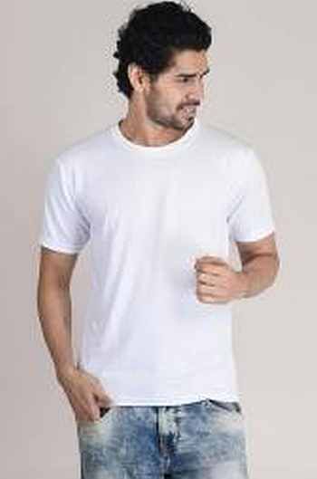 White Rich Dot Net Men Polyester T Shirt