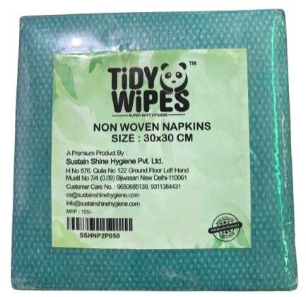 Tidy Wipes Green Non Woven Napkin