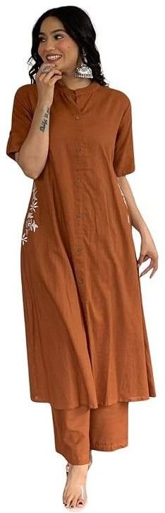Women\'s Cotton Printed A-Line Kurti with Pant