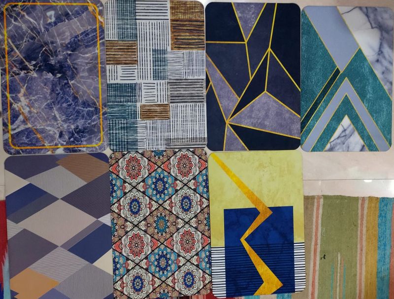 Multi-Design Printed Floor Mat Set OF 8 Pcs
