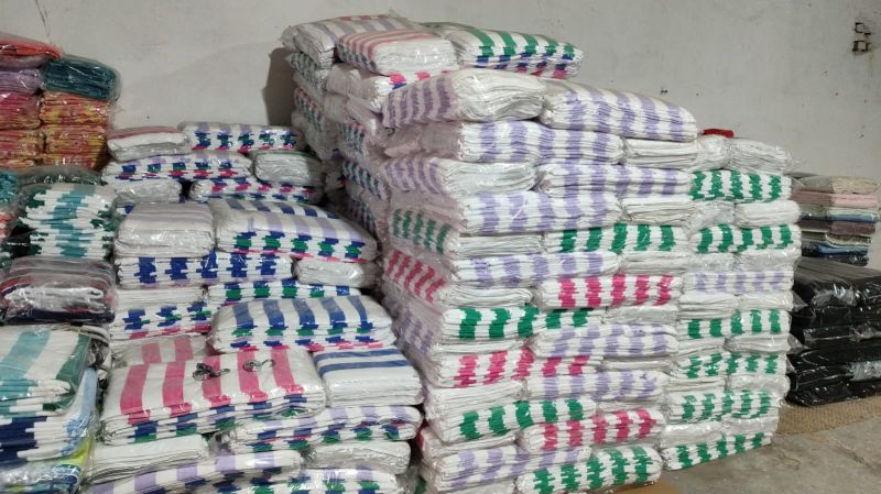 Purple Stripe Cotton Bath Towel