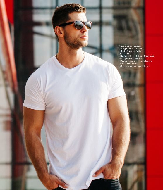Mens Plain Round Neck T-Shirts