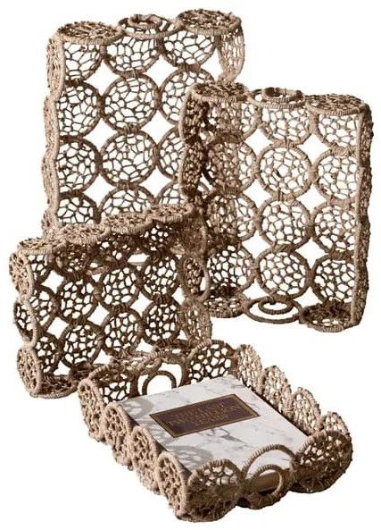 Handwoven Crochet-Style Tissue Paper Box