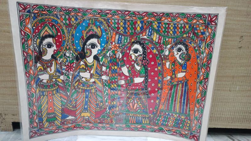 Ancient Art Handmade Madhubani Painting