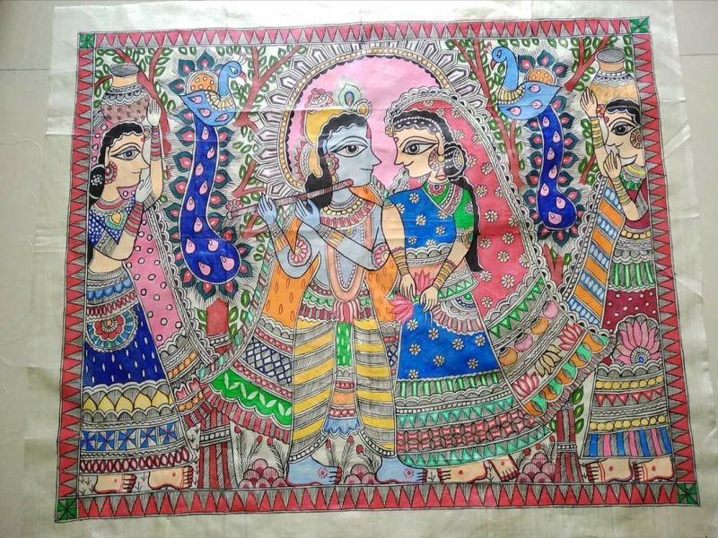 Canvas Designer Madhubani Painting