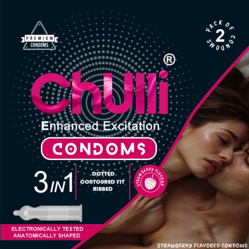 Chulli Strawberry Dotted Enhanced Excitation Condoms