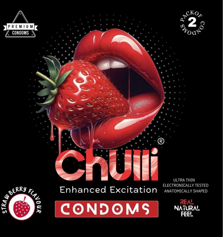 Chulli Strawberry Ultra Thin Enhanced Excitation Condom