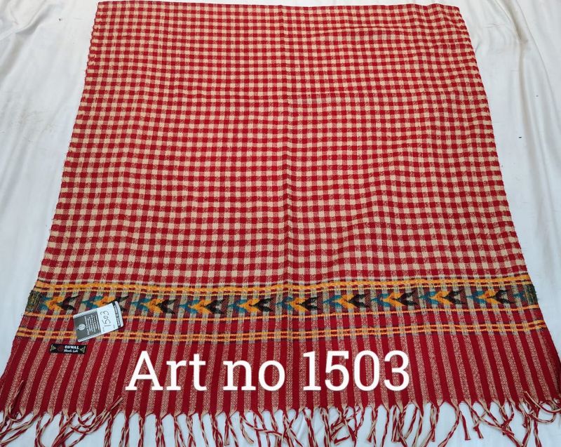 Ladies Baby Check Woolen Shawl