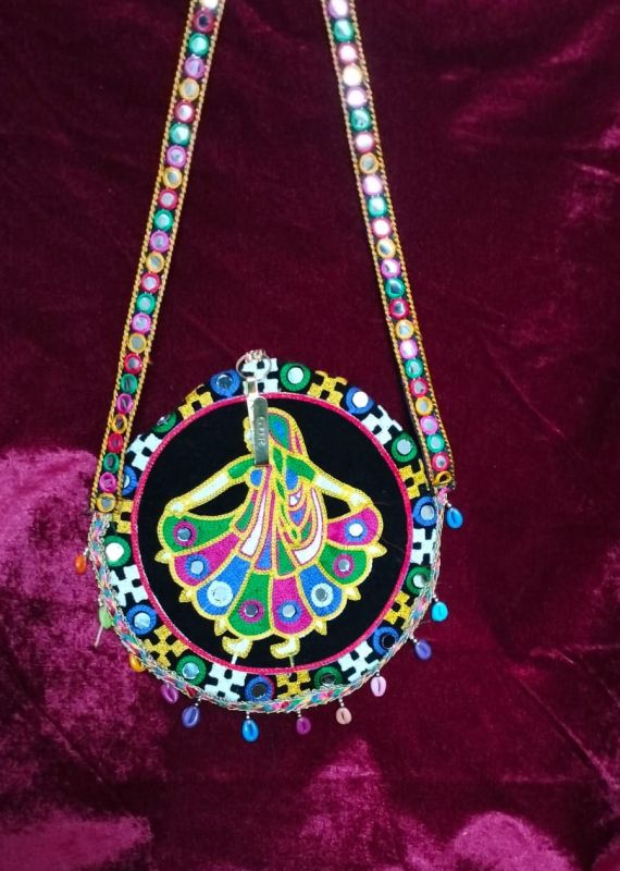 Colorful Mirror Work Festival Side Bag
