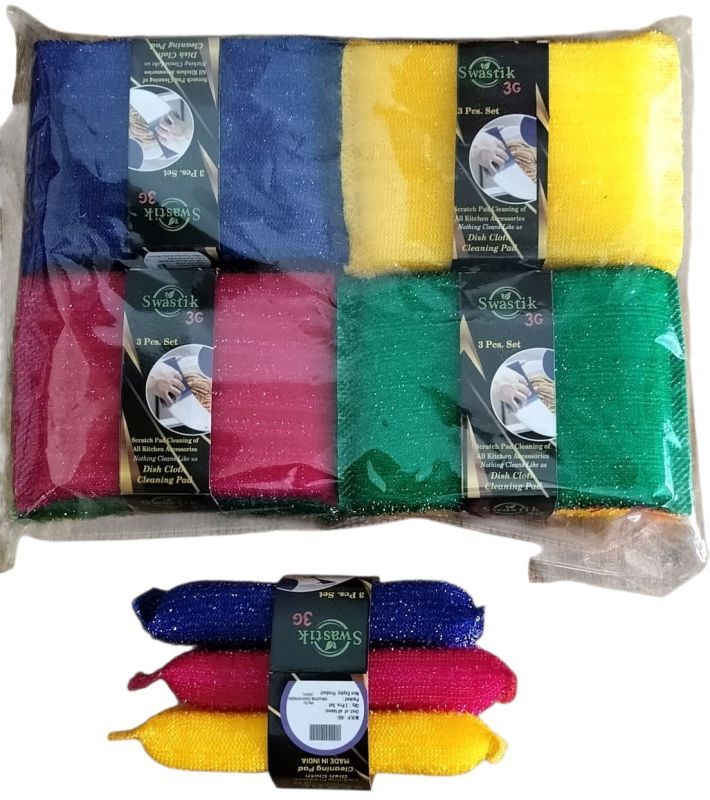 Plastic Kitchen Dish Wash Scrub Pad