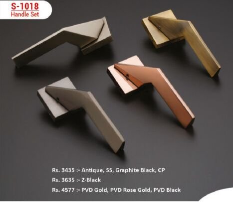 EDGE S-1018 Modern Geometric Mortise Door Handle Set