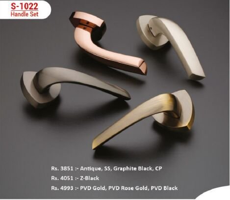 EDGE S-1022 Modern Contoured Mortise Door Handle Set