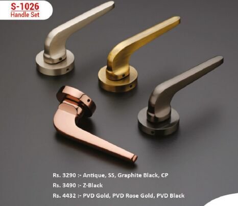 EDGE S-1026 Modern Tapered Mortise Door Handle Set