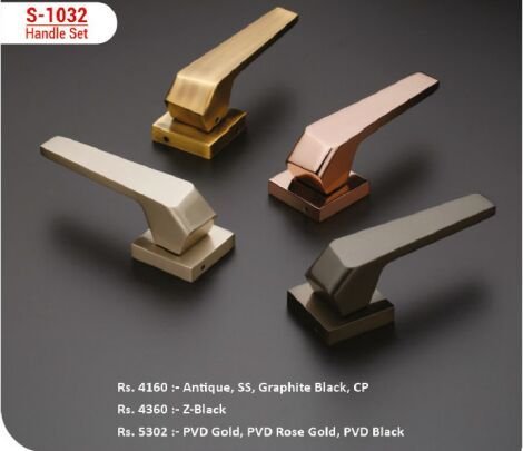 EDGE S-1032 Modern Angular Mortise Door Handle Set