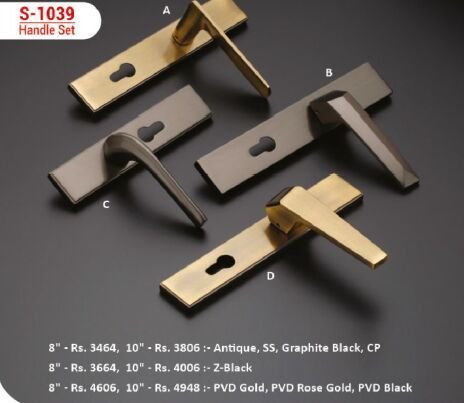 EDGE S-1039 Modern Minimalist Mortise Door Handle Set