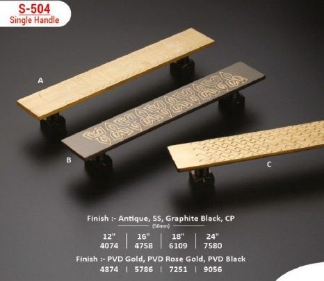 EDGE S-504 Etched Surface Designer Single Door Pull Handle