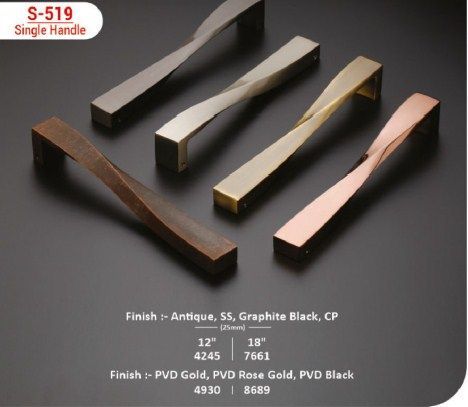 EDGE S-519 Twisted Profile Designer Single Door Pull Handle