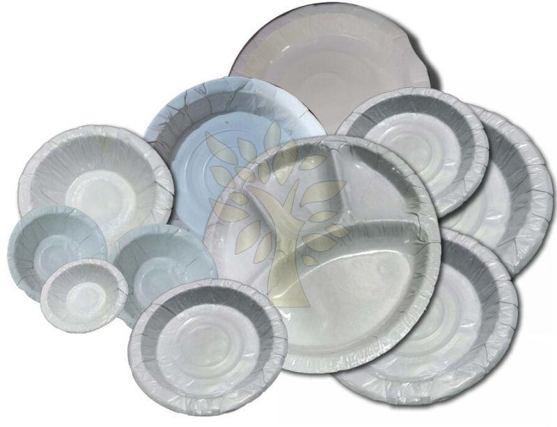 White Paper Plate & Dona