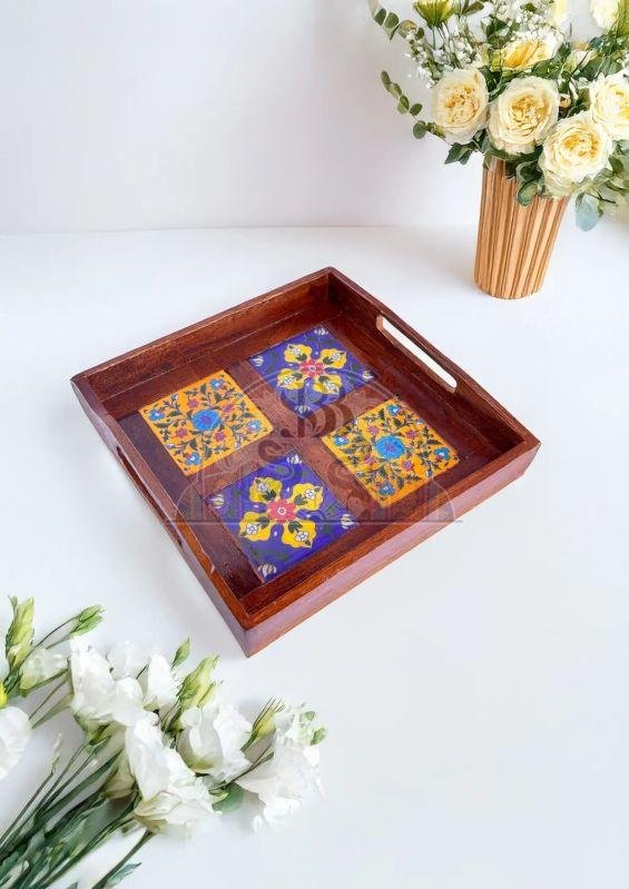 4 Tile Ceramic Tray
