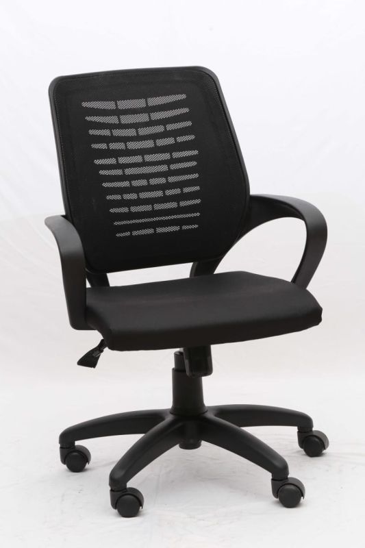 Black Revolving Mesh Low Back Office Chair