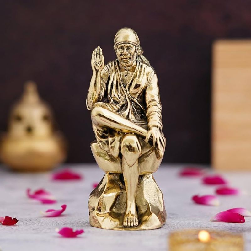 Brass Lord Sai Baba Statue