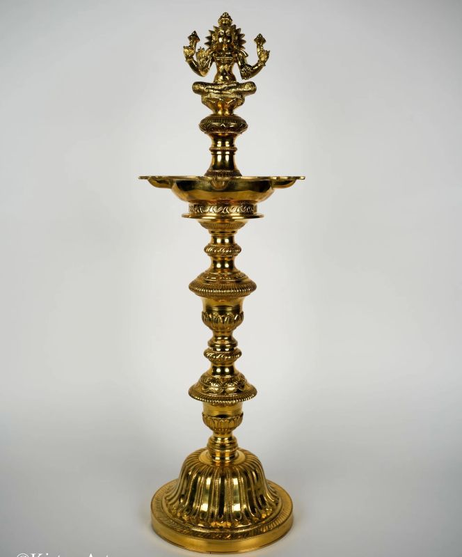 Brass Multi Layer Laxmi Lamp