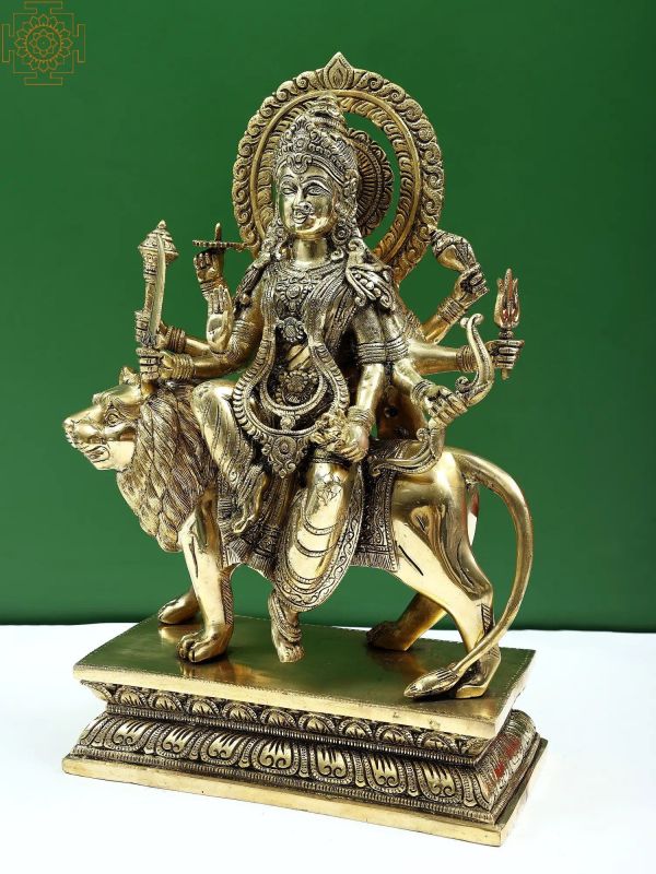 Brass Sherawali Mata Murti