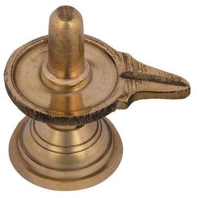 Carved Brass Shiva Lingam