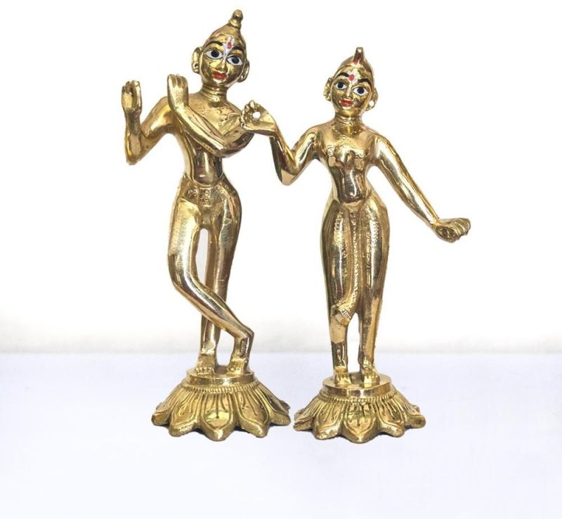 Handcrafted Brass Radha Krishna Idol