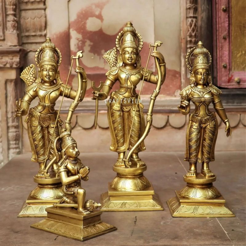Temple Brass Shri RAM Darbar Statue