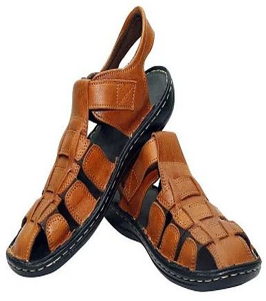 Mens Brown Leather Sandal