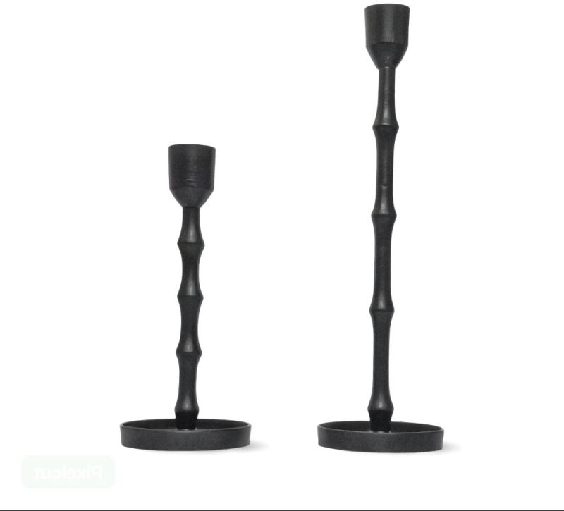 Black Powder Coated Aluminum Candle Holder