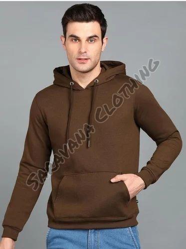 Gents Cotton Fleece Knitted Hoodie