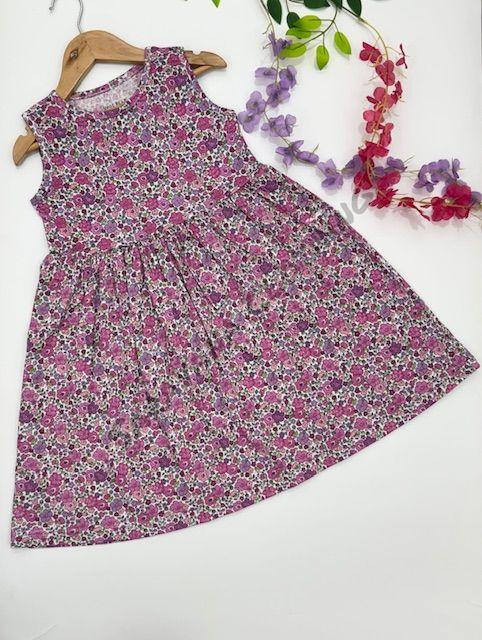 Girls Berry Ditsy Floral Sundress