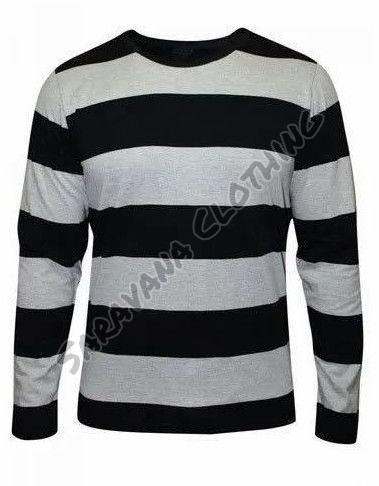 Mens Full Sleeve Striped T-shirt