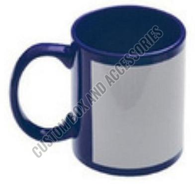 A++ Grade 350 Ml Blue Patch Ceramic Mug